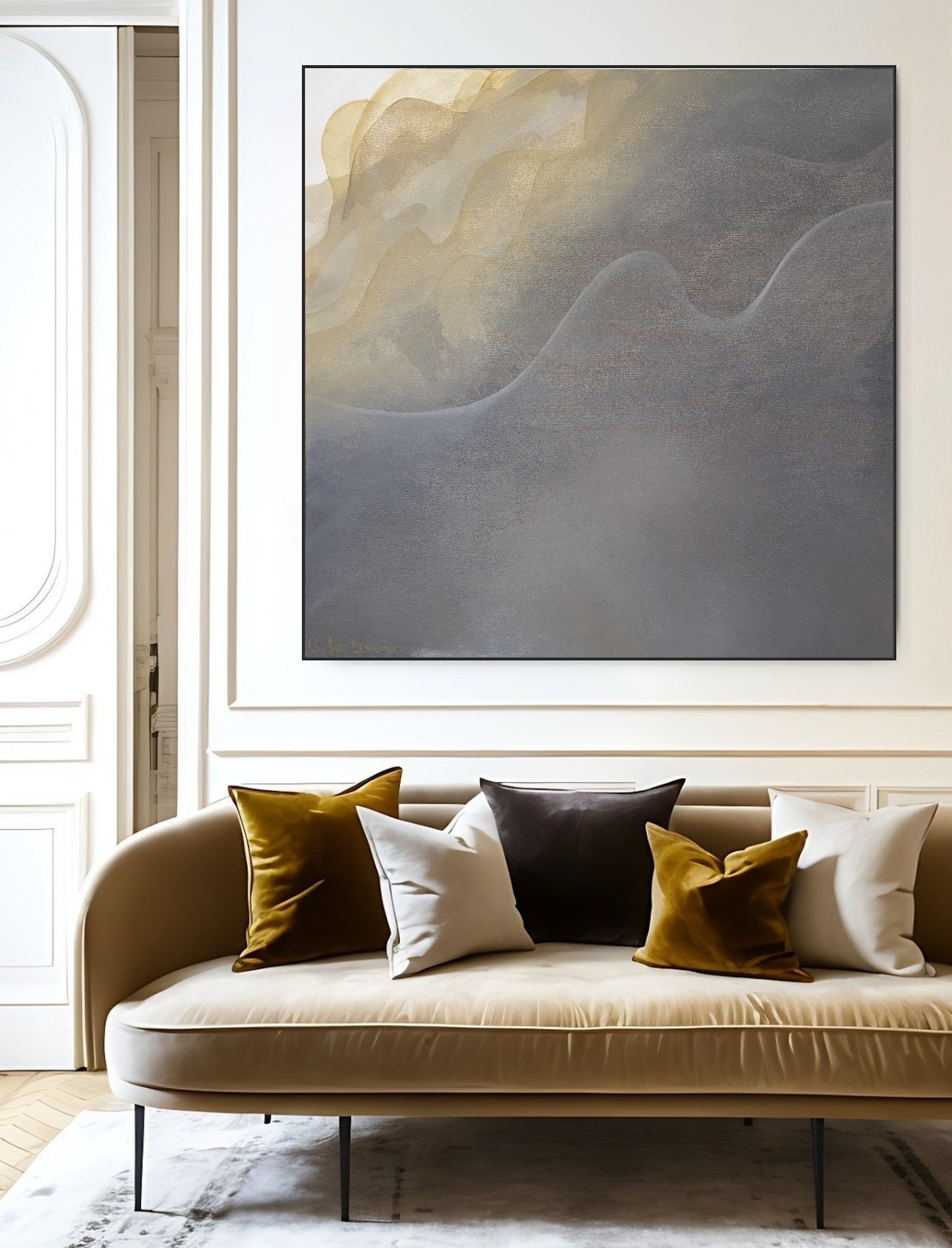 Tides (black frame) - Gabriela Azar Schreiner art