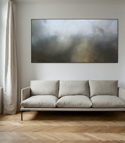 Platinum (black floating frame) - Gabriela Azar Schreiner art