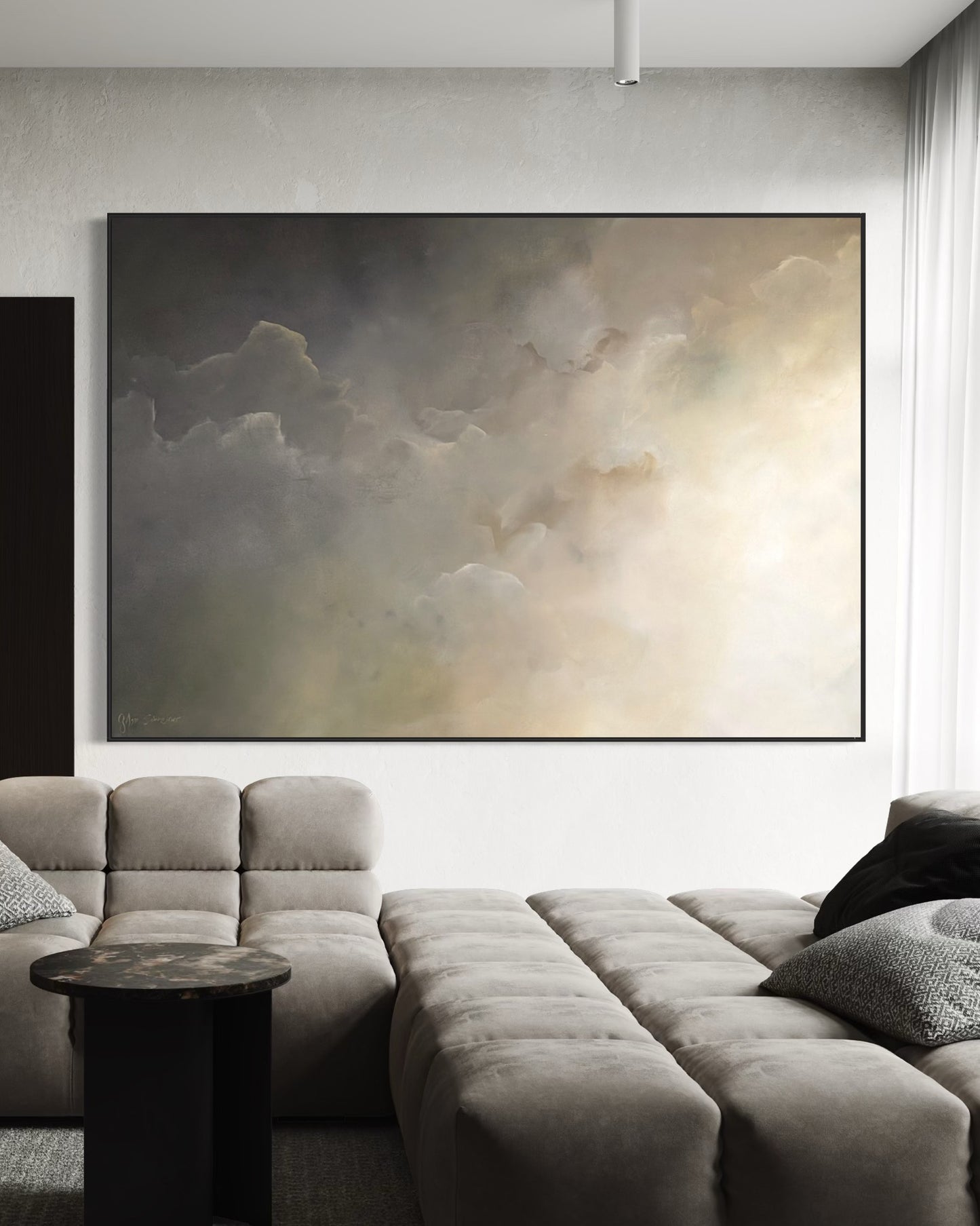 Breathform - Walnut floating frame - Gabriela Azar Schreiner art