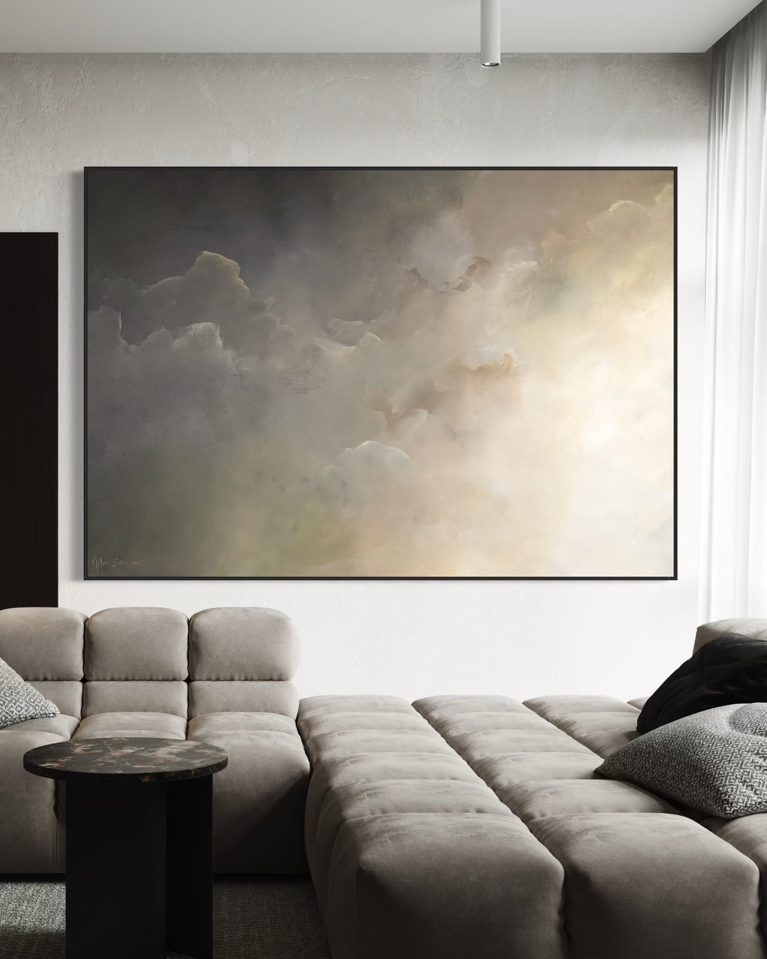 Breathform - Walnut floating frame - Gabriela Azar Schreiner art