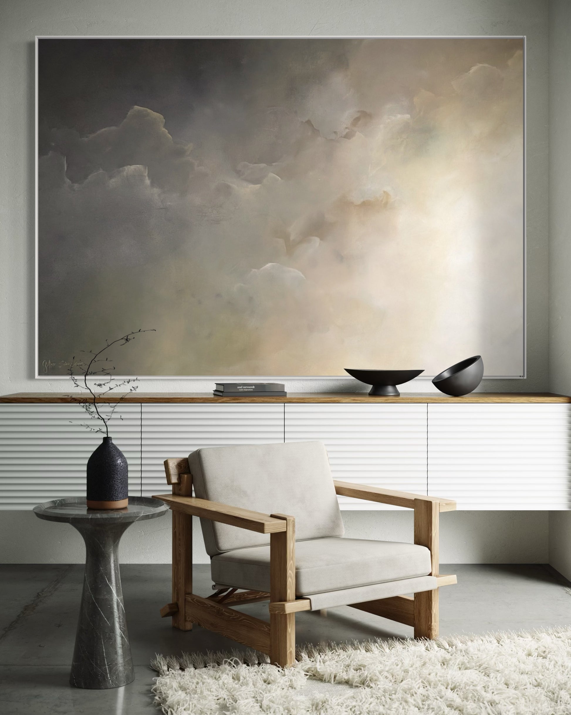 Breathform - Walnut floating frame - Gabriela Azar Schreiner art
