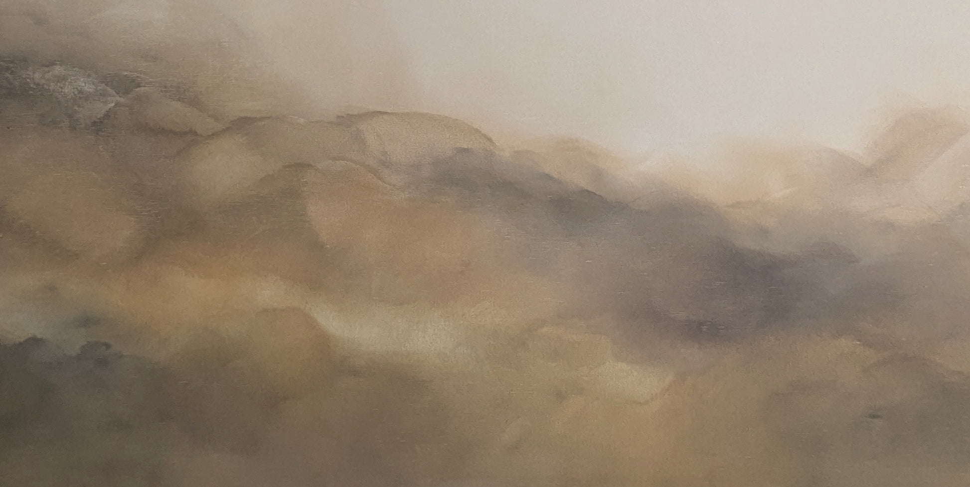 Dreaming Ground  (oak floating frame) - Gabriela Azar Schreiner art