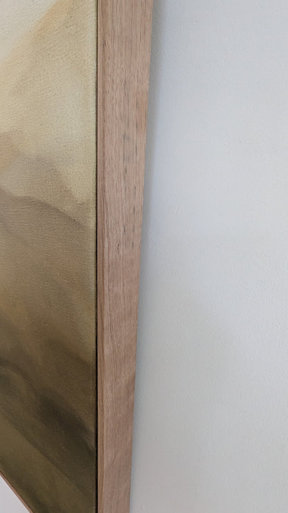 Dreaming Ground  (oak floating frame) - Gabriela Azar Schreiner art