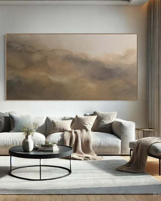 Dreaming Ground  (oak floating frame) - Gabriela Azar Schreiner art