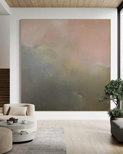 Ashes of a Sunset with floating frame. - Gabriela Azar Schreiner art