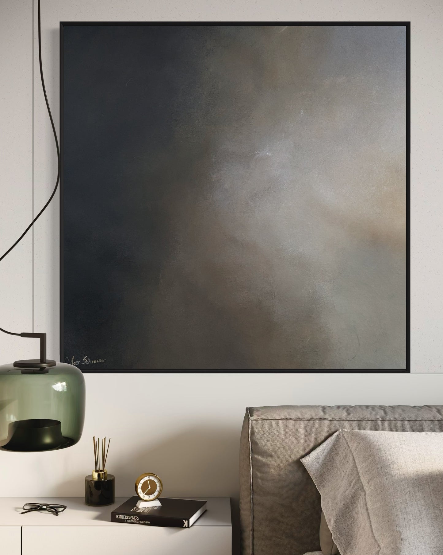 Midnight sky (black frame) - Gabriela Azar Schreiner art