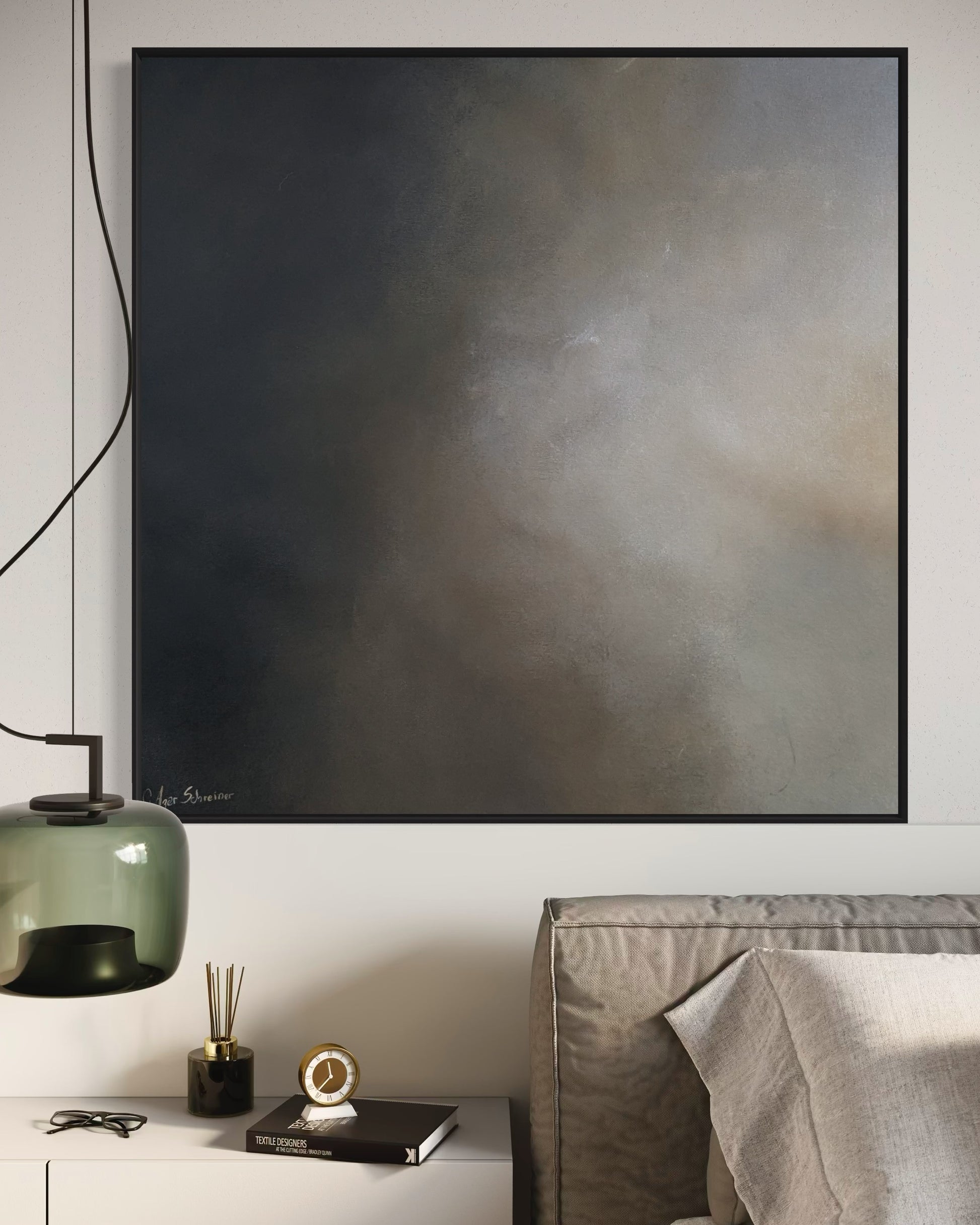 Midnight sky (black frame) - Gabriela Azar Schreiner art